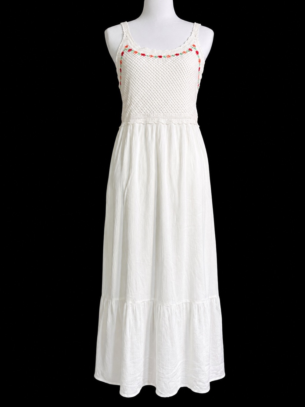 LC Lauren Conrad Ivory Waffle-Knit maxi dress xl - Picture 2 of 15